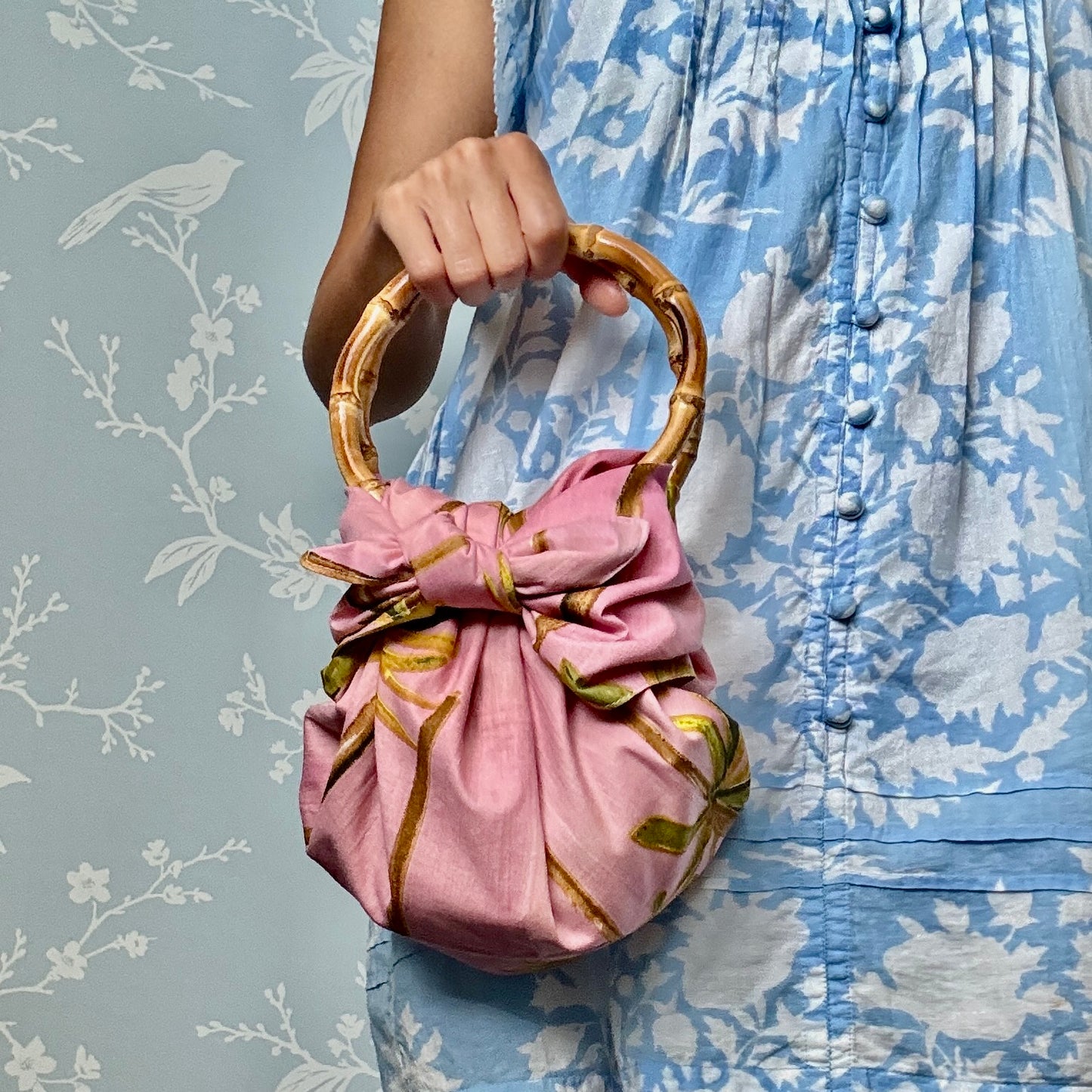 Japanese Bamboo Bag | Pink Paradise