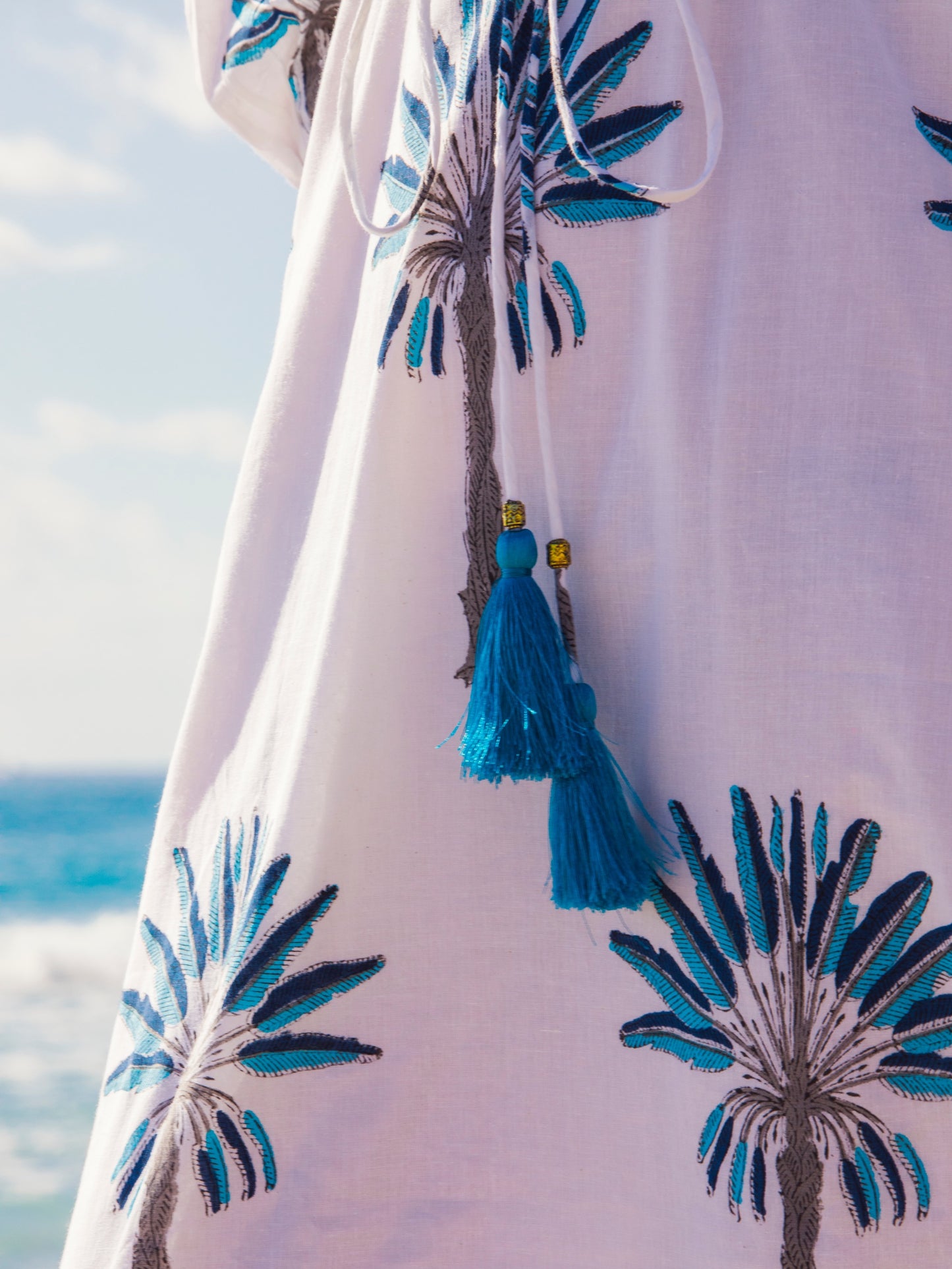 Mermaid Long Dress | Blue Palm