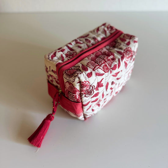 Quilted Toiletry Bag | Botanical Garden Rouge