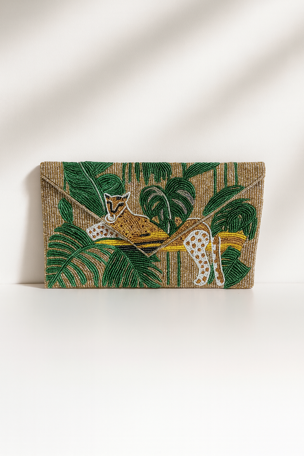 Beaded Clutch Bag | Caribbean Leopard
