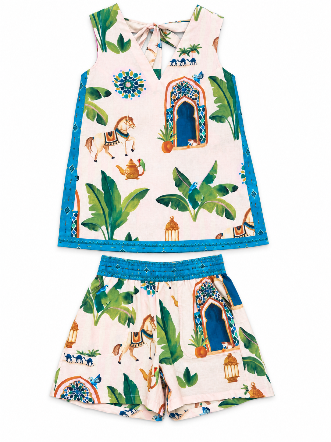 Lanai Set V-neck top & Cutie shorts | Morocco Limited Edition
