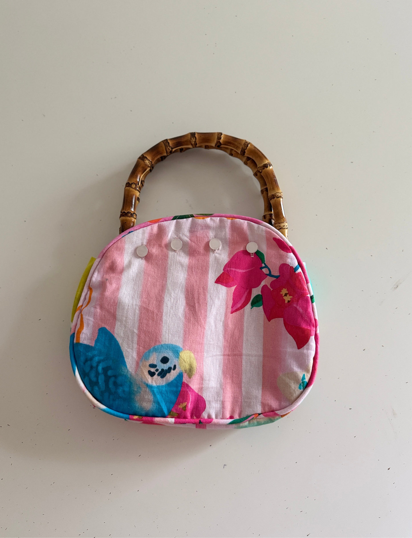 Bermuda Bag with Bamboo Handles Palm Beach