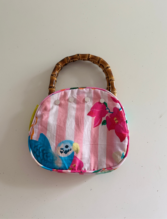 Bermuda Bag with Bamboo Handles Palm Beach