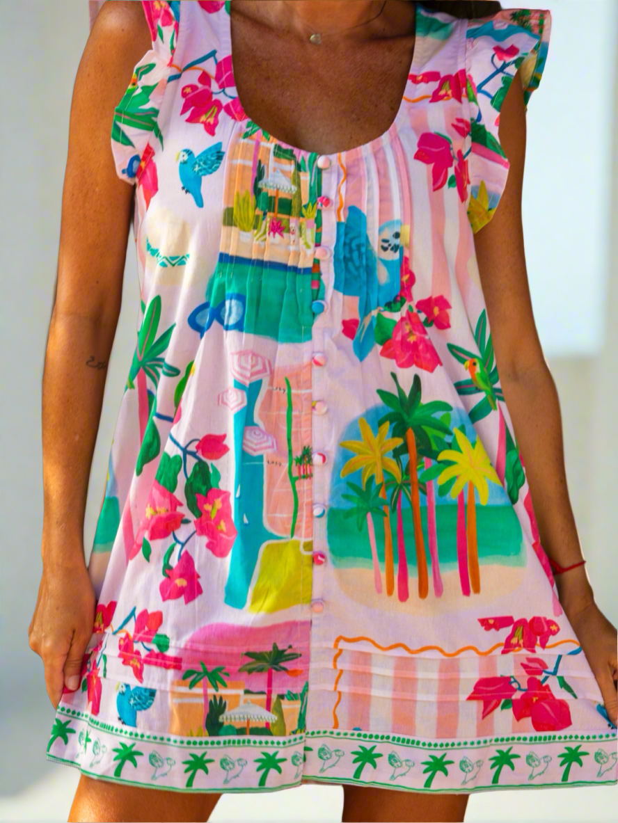 pintuck mini shirt dress Ruffle Sleeve Pintuck Mini | Limited Edition
