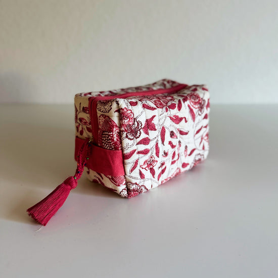 Quilted Toiletry Bag | Botanical Garden Rouge