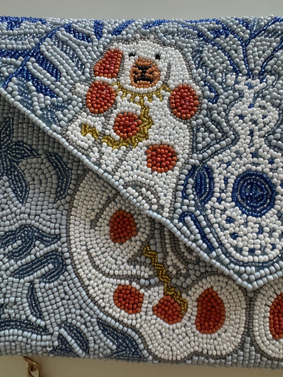 Beaded Clutch Bag | Flower Doggies