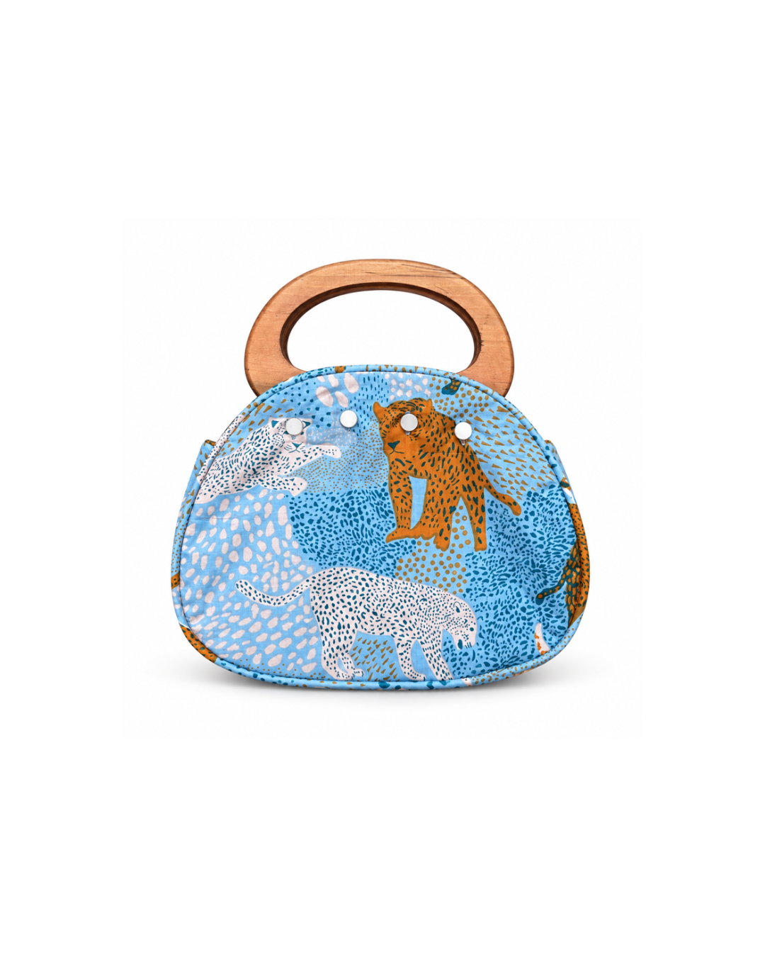 Bermuda Bag Blue Heart Leopard