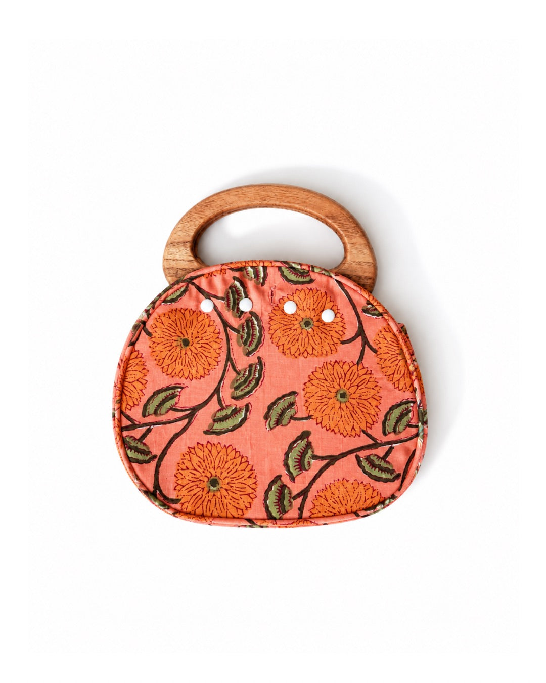 Bermuda Bag with Wooden Handles Dahlia Peach