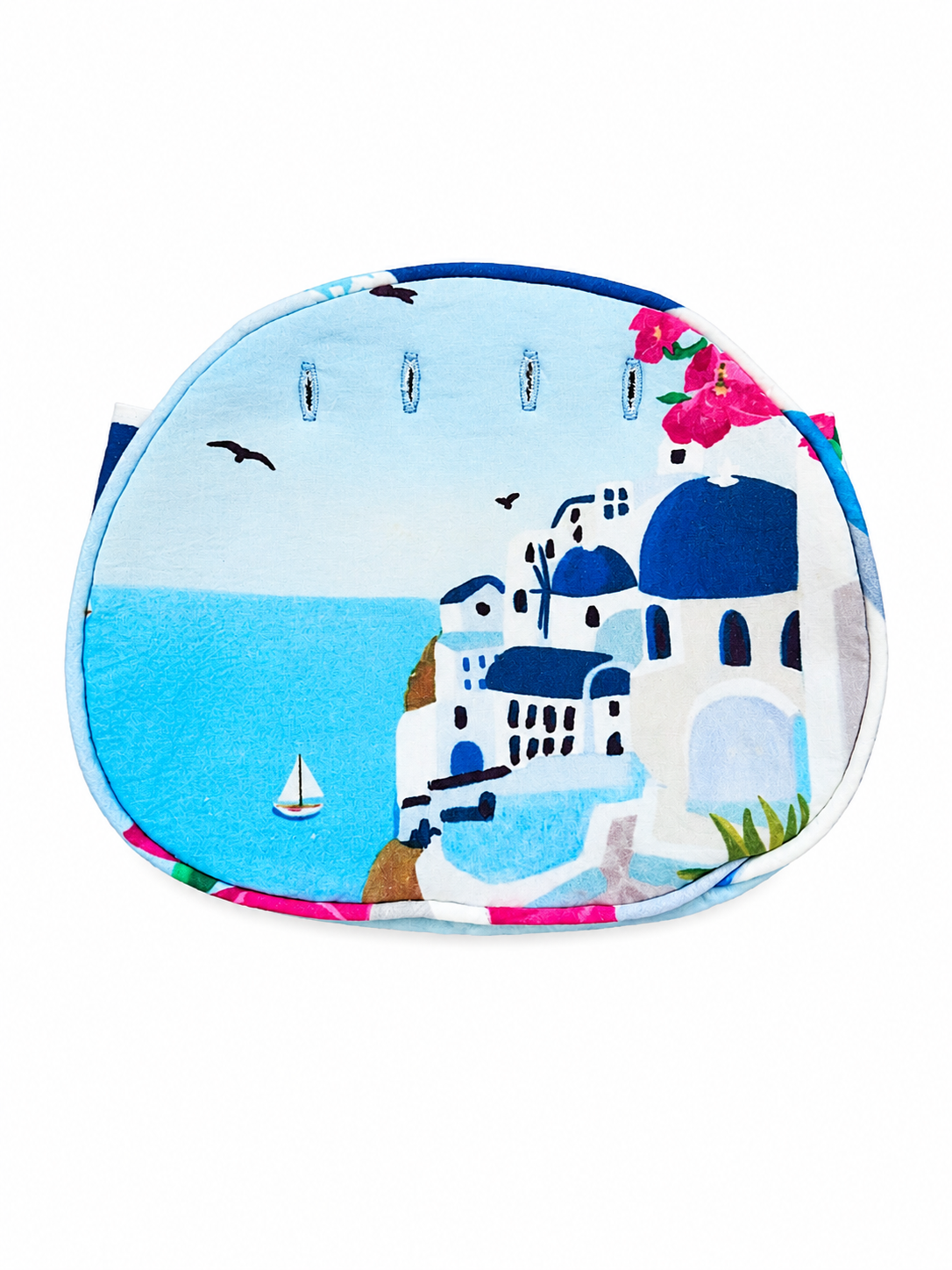 Bermuda Bag with Wooden Handles Santorini Limited