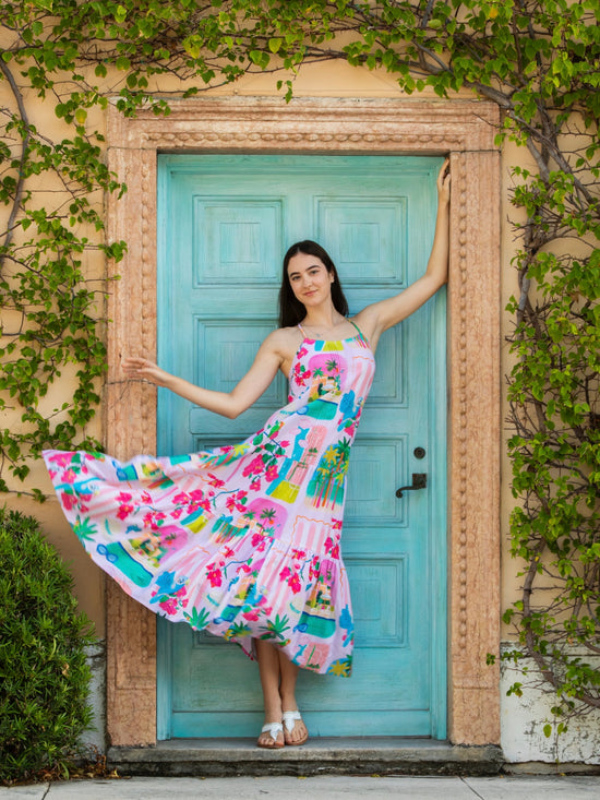 Pintuck Maxi Dress | Limited Edition | Palm Beach PICK HAPPY Pintuck Maxi Dress | Limited Edition | Palm Beach PICK HAPPY