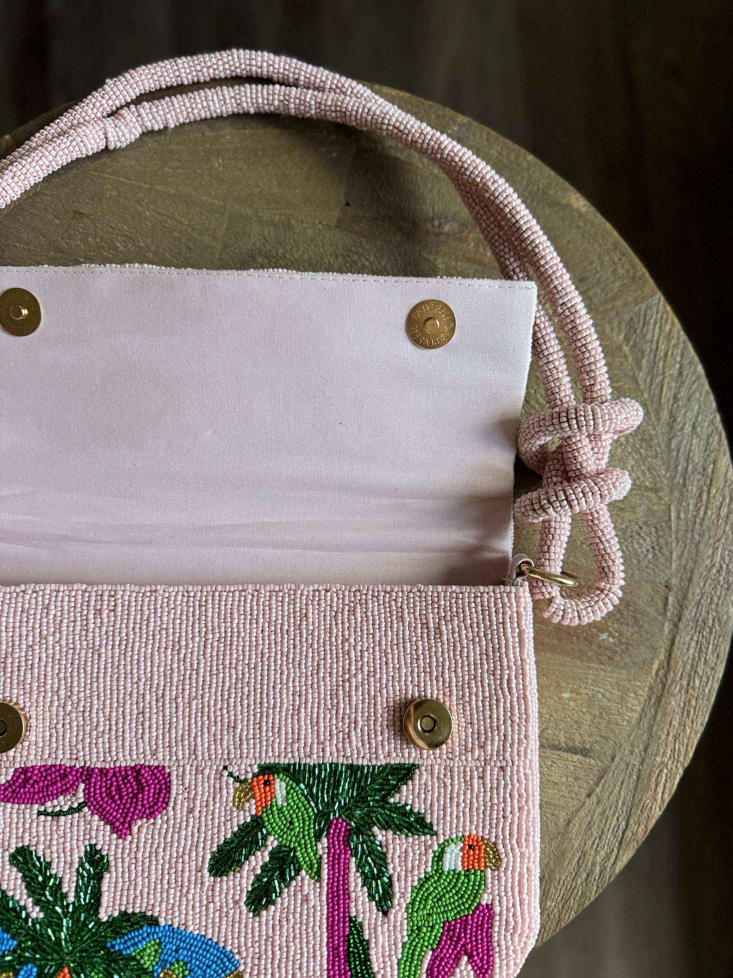 Hand-beaded Knot Handbag | Palm Beach Limited