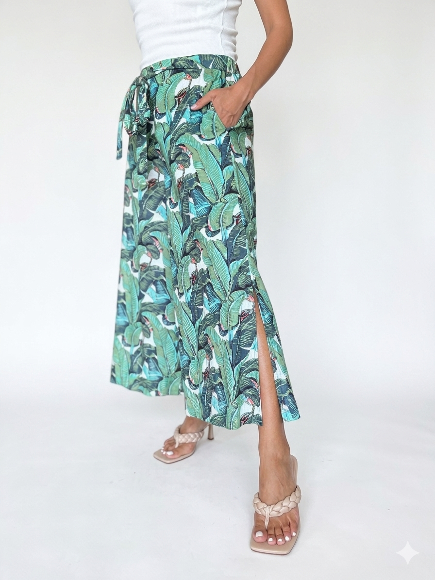 Resort Flow Pants | Green Palm