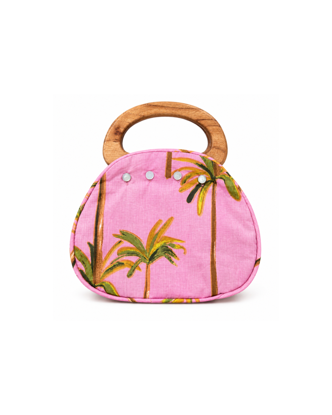 Bermuda Bag with Wooden Handles Pink Paradise
