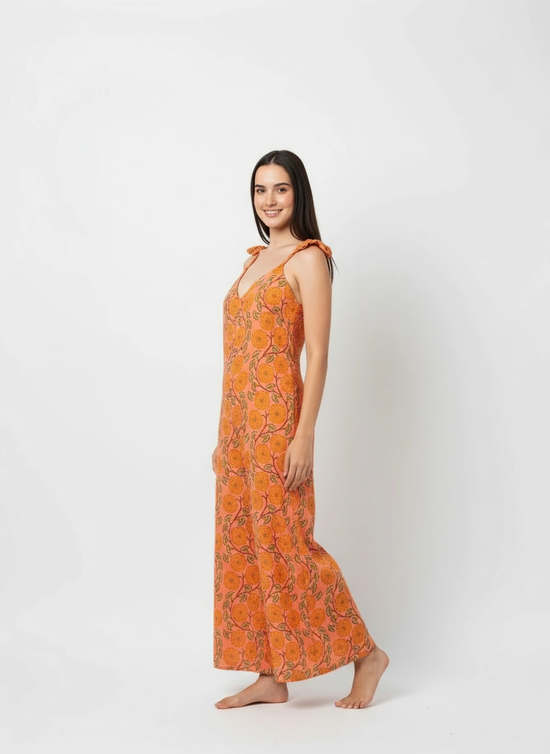 Angel Jumpsuit | Dahlia Peach