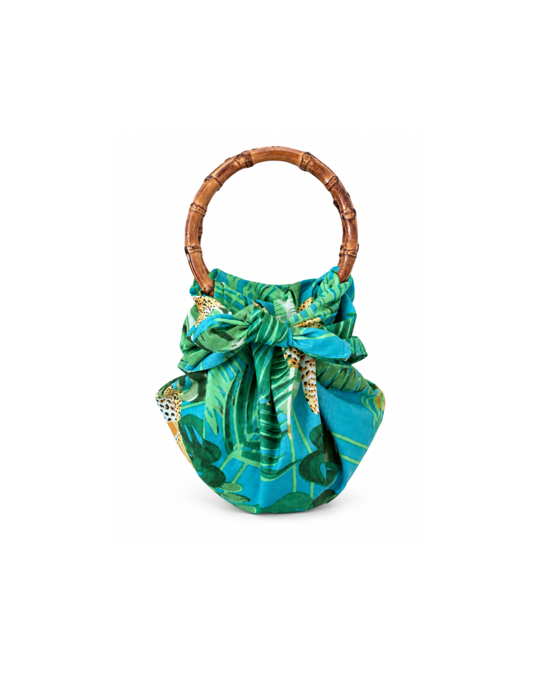 Japanese Bamboo Bag Caribbean Leopard
