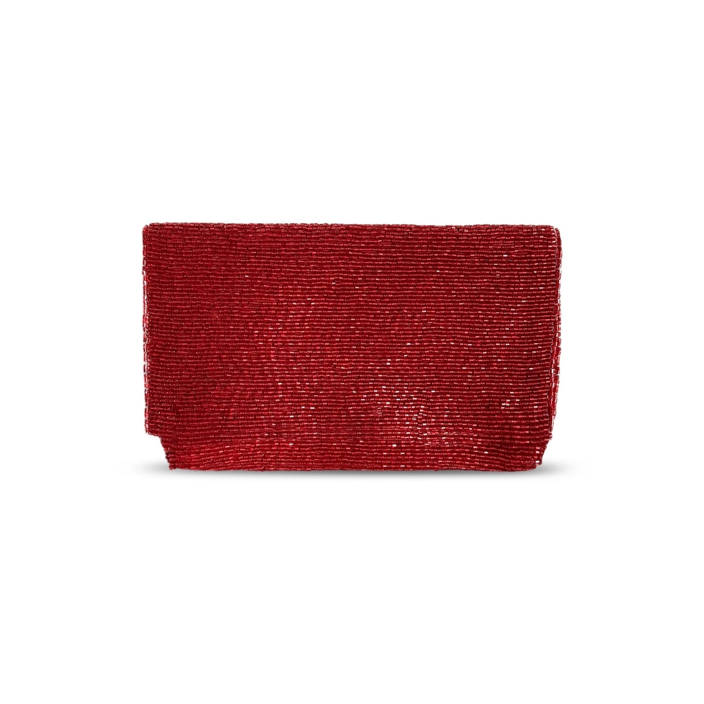 Steel Cut Beaded Petite Clutch Ruby Red Holiday Edition
