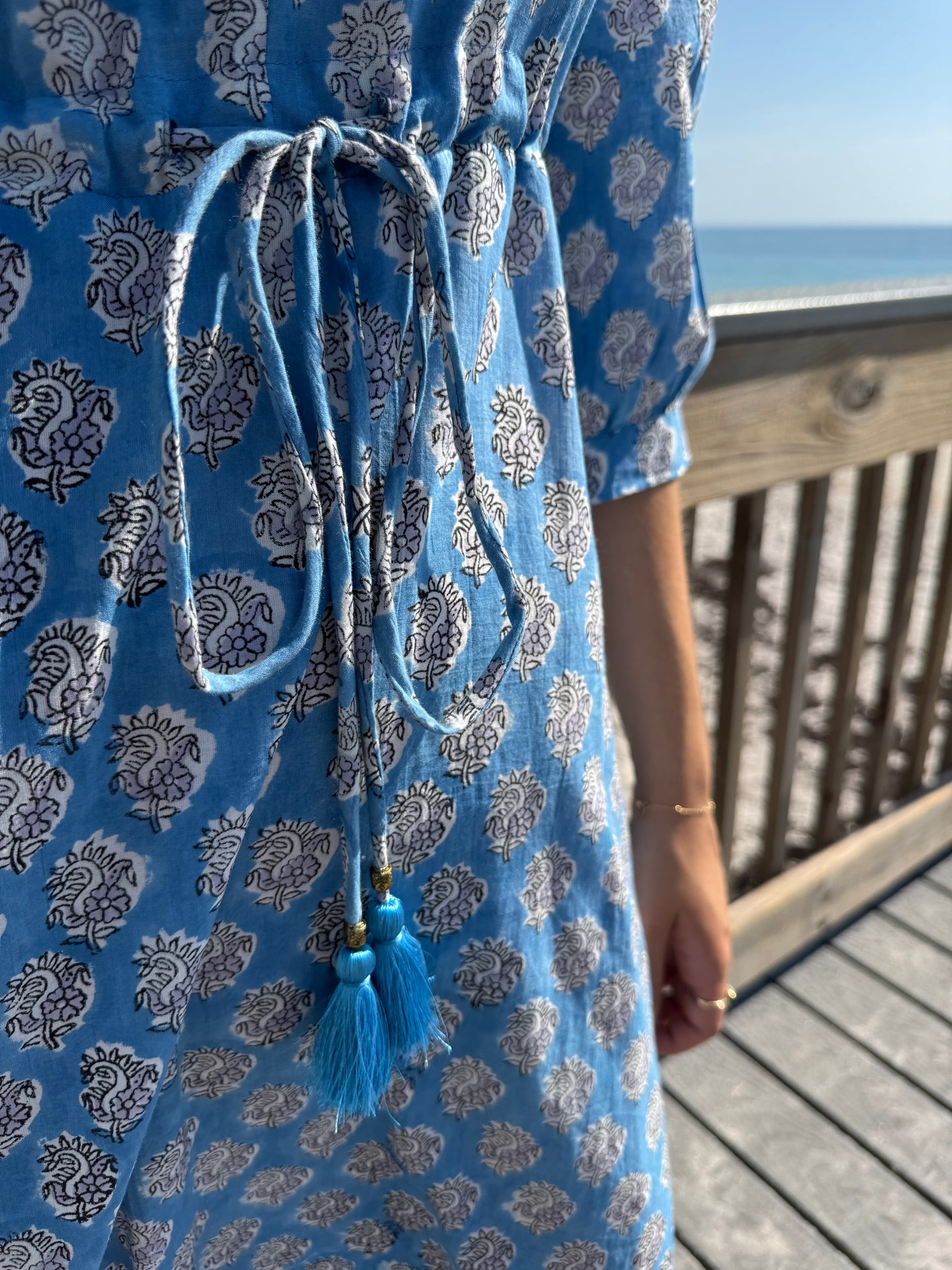Mermaid Long Dress | Botanical Azure