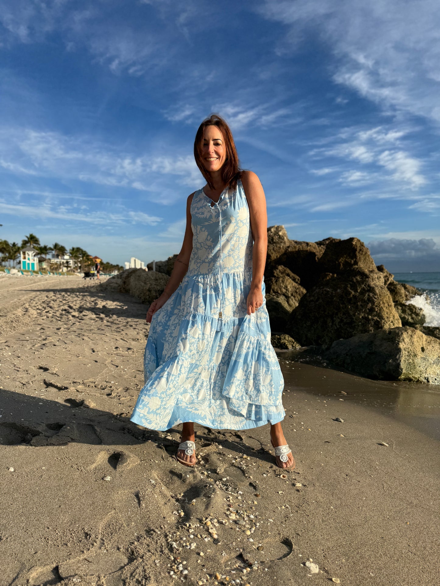 Relax Long Dress with Tassels | Tree of Life Morning Mist