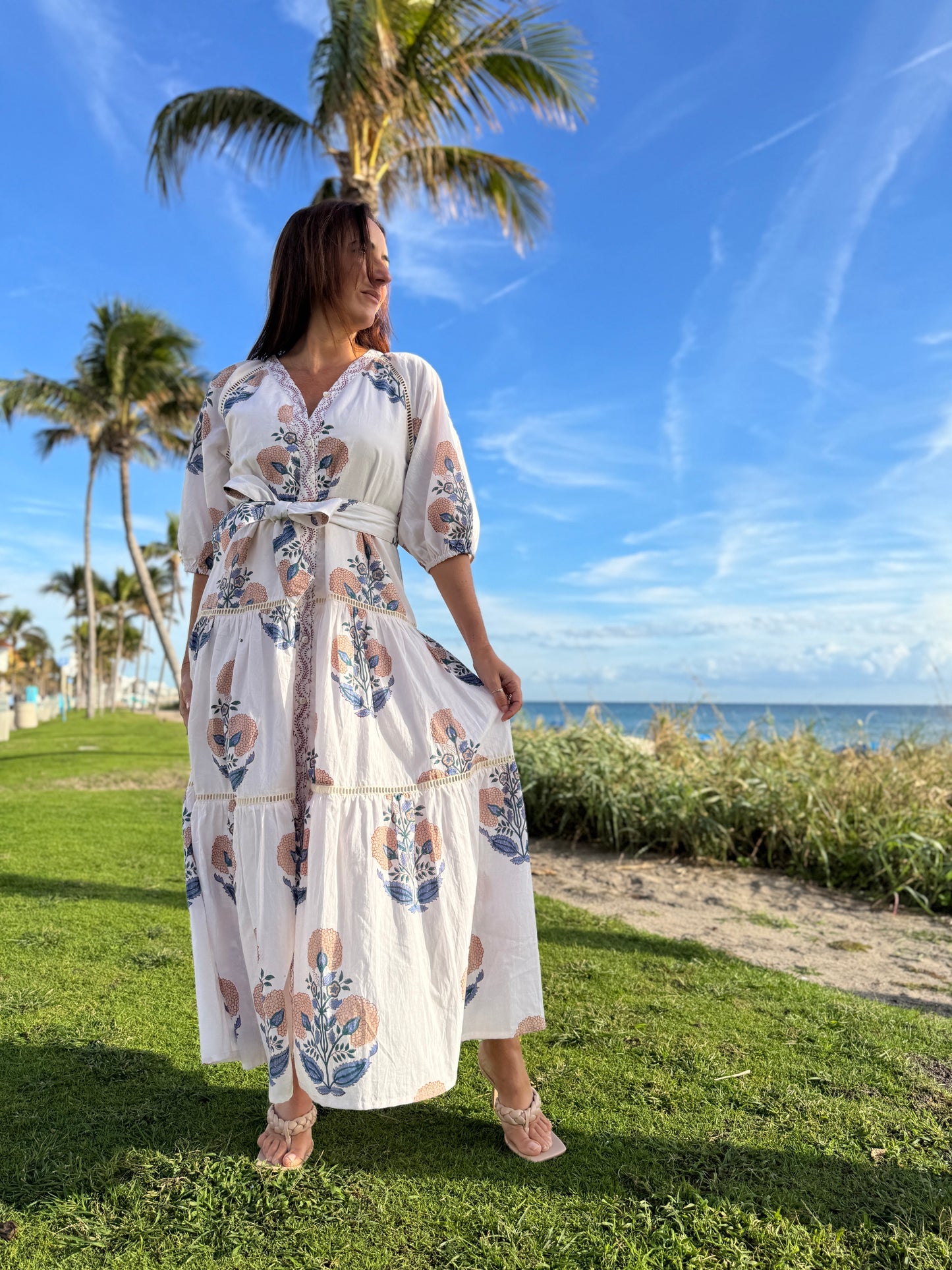 Botanica Maxi Dress | Mocha Botanical