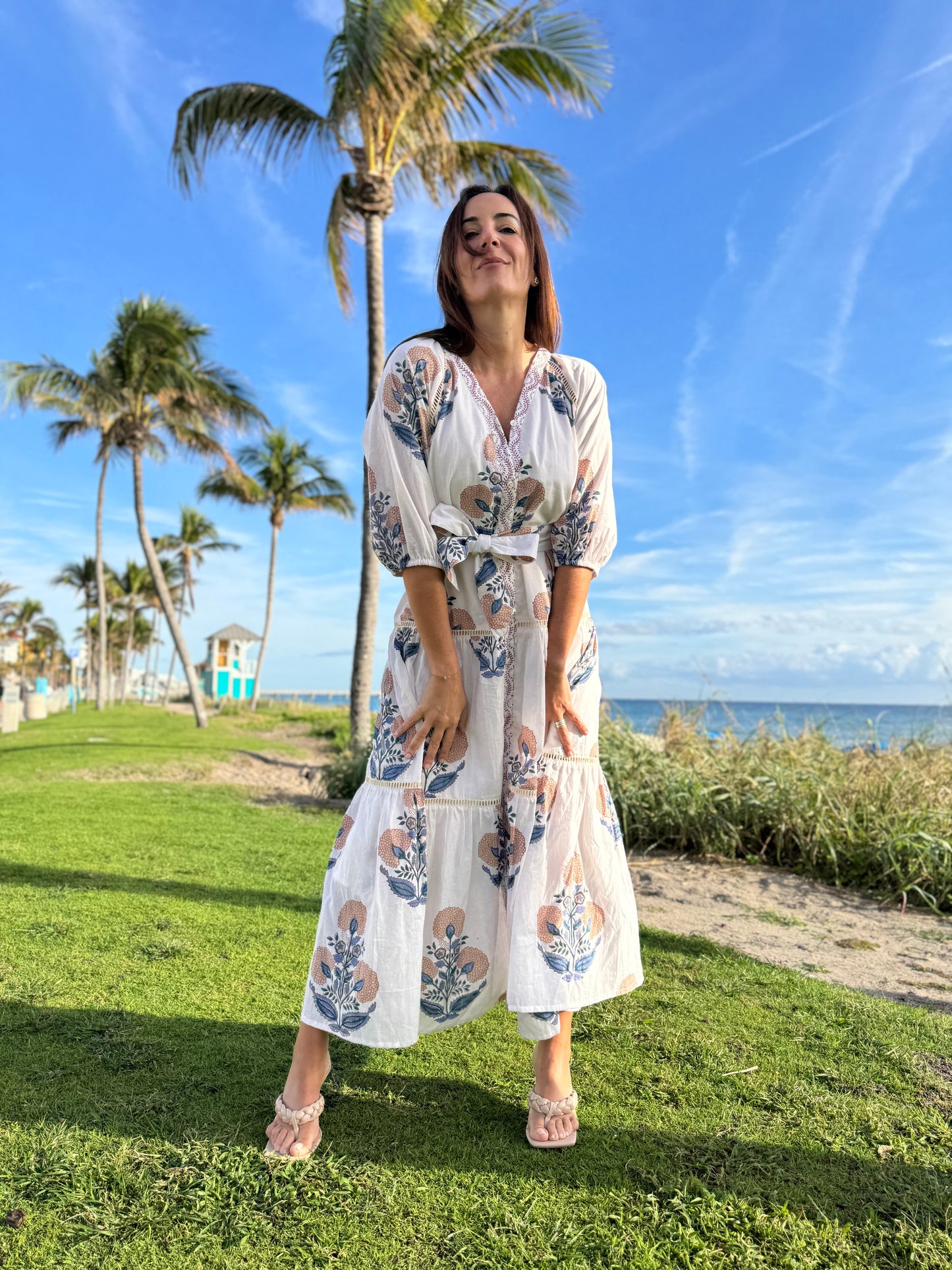 Botanica Maxi Dress | Mocha Botanical