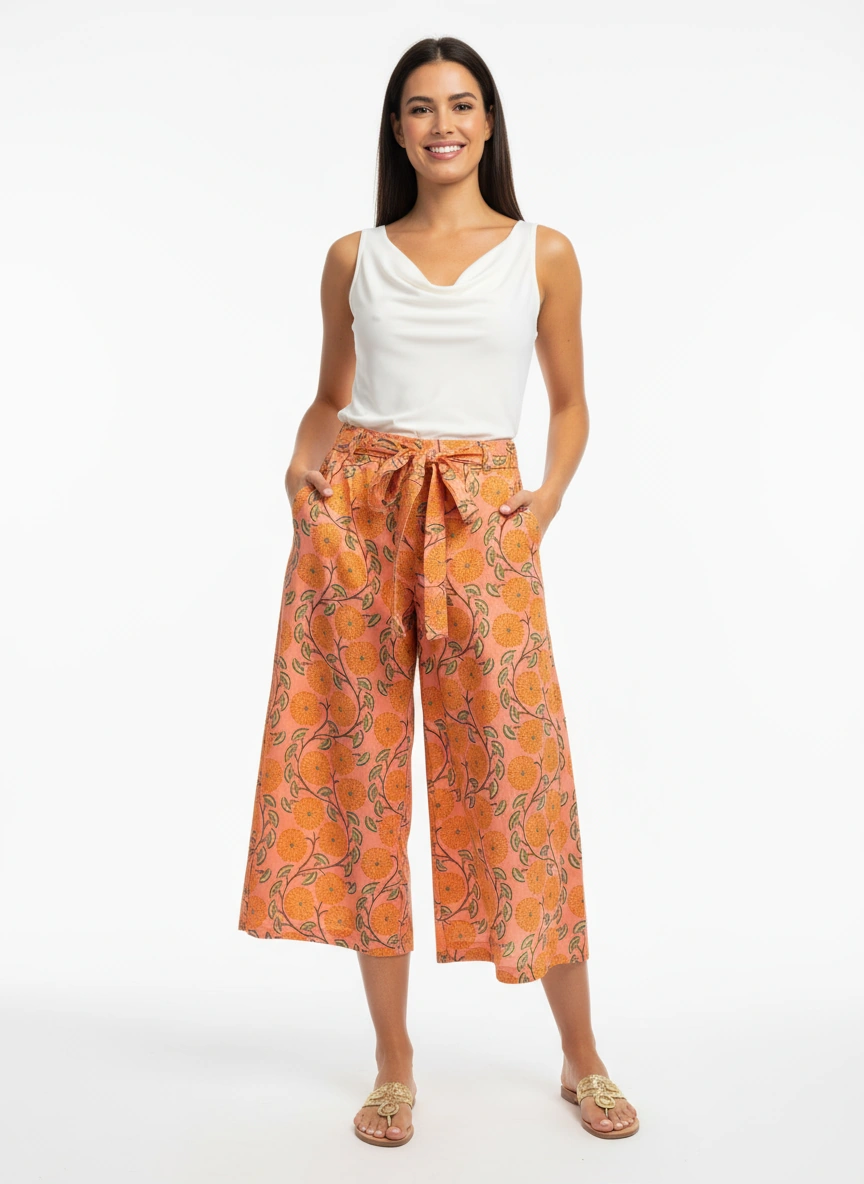 Wide Pants | Dahlia Peach