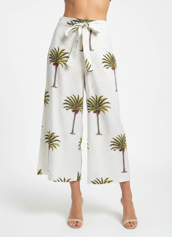 Wide Pants | Green Palm