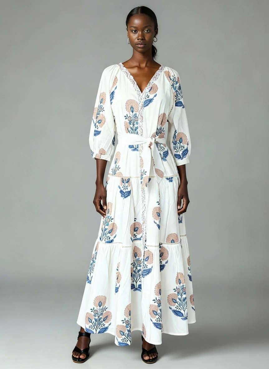 Botanica Maxi Dress | Mocha Botanical