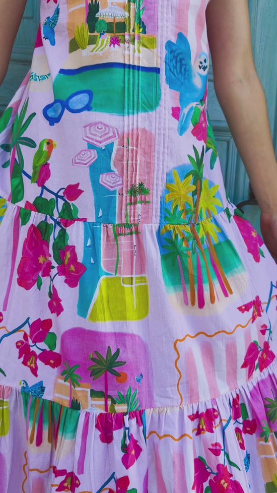 Load and play video in Gallery viewer, Pintuck Maxi Dress | Limited Edition | Palm Beach
