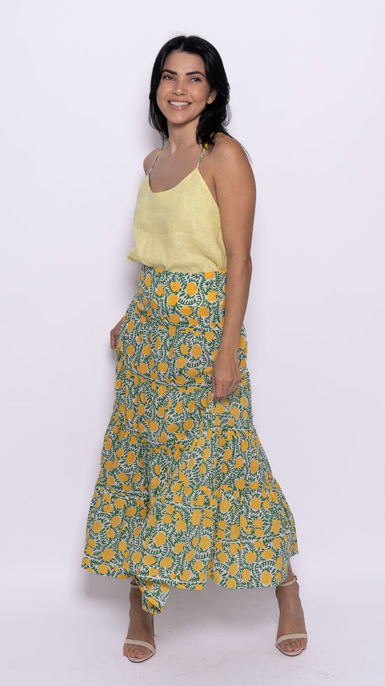 Load image into Gallery viewer, Cotton Tiered Long Skirt | Lemon Tree
