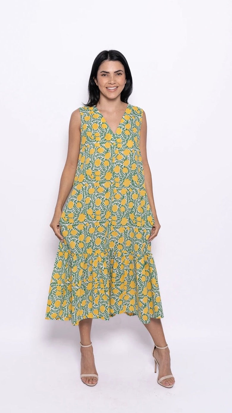 Load image into Gallery viewer, Back Bow Dress | Lemon Tree
